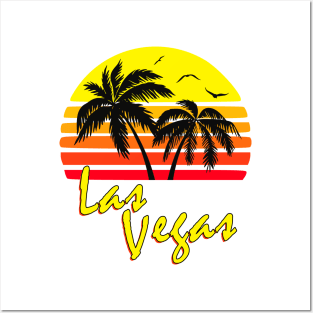 Las Vegas Retro Sunset Posters and Art